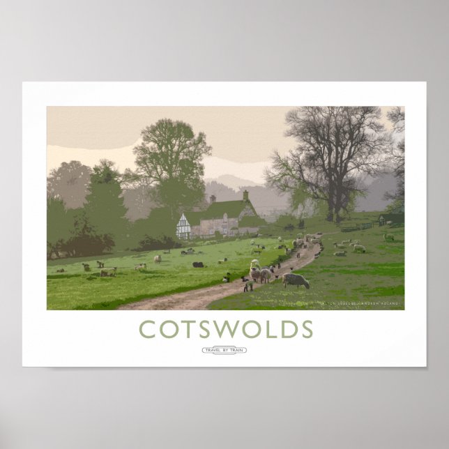 Cotswolds-Bahnplakat Poster (Vorne)