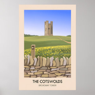 Cotswolds Broadway Tower Reiseplakat Poster
