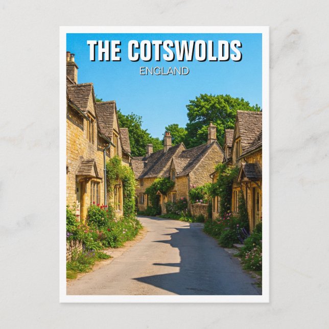 Cotswolds England reisen Postkarte (Vorderseite)