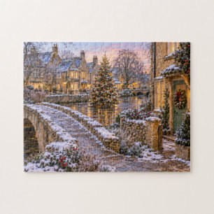Cotswolds Schneedorff & Brücke