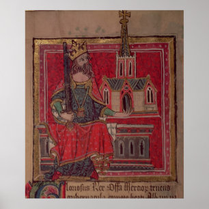 Cott Nero D VIII Offa, König von Mercia Poster
