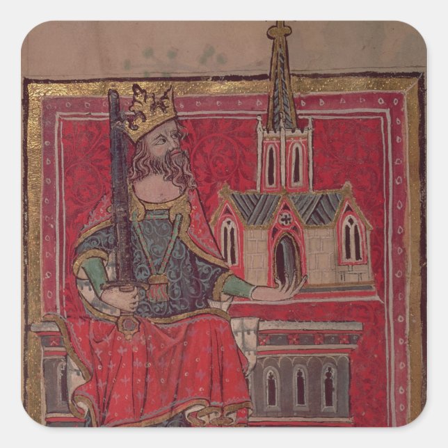 Cott Nero D VIII Offa, König von Mercia Quadratischer Aufkleber (Vorderseite)