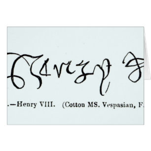 Cott Vesp F f.13 die Unterzeichnung von Henry VIII