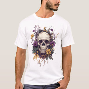 Cottage-Core-Ästhetische Schädel-Pilzsammler Flo T-Shirt