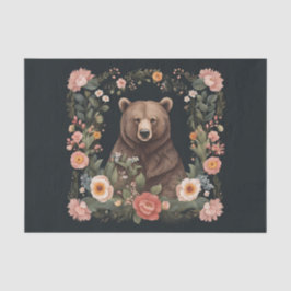 Cottage-Core-Bärendekoupage Seidenpapier