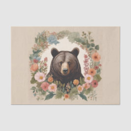 Cottage-Core-Bärendekoupage Seidenpapier