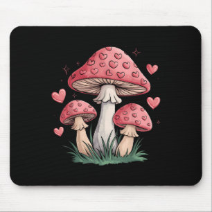 Cottage Core Mushroom Valentine Niedliches Herz Mousepad