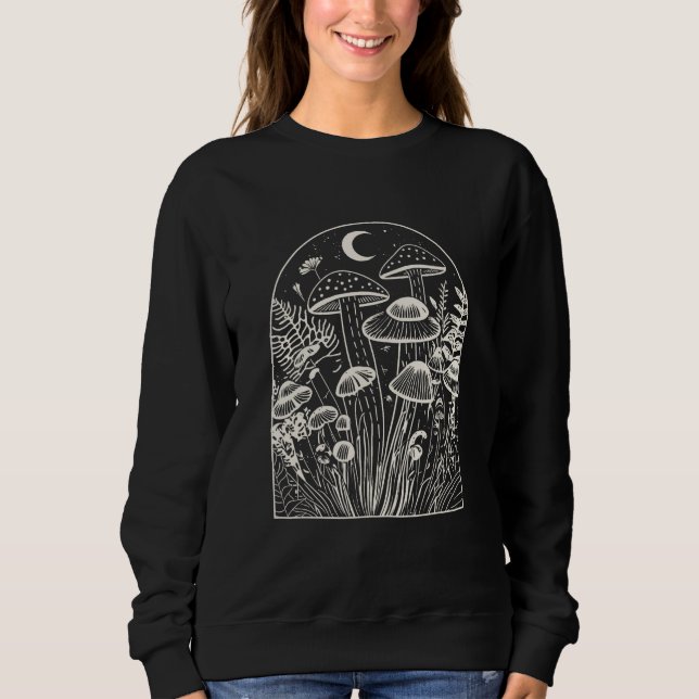Cottage core mushrooms sweatshirt (Vorderseite)