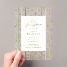 Cottage-Core-süße Blumen Hochzeitsdusche RSVP