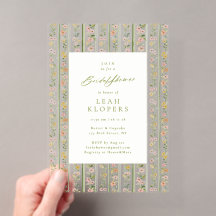 cottage core sweet flowers bridal shower rsvp