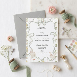 Cottage-Farm-Baby-Shower Einladung