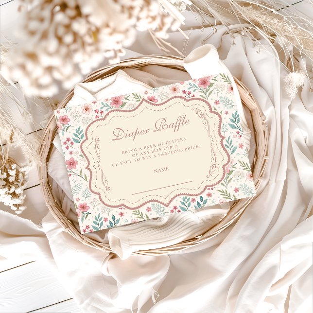 Cottage Garden Antique Diapper Raffle Begleitkarte (Von Creator hochgeladen)