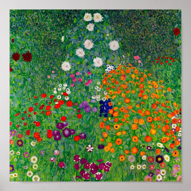 Cottage Garden Gustav Klimt Poster (Vorne)