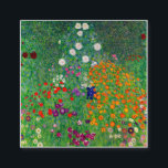 Cottage Garden Gustav Klimt Quadratische Visitenkarte<br><div class="desc">Cottage Garden Gustav Klimt</div>