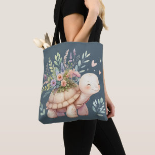 Cottage-Garten-Schildkröte Aquarell Tasche
