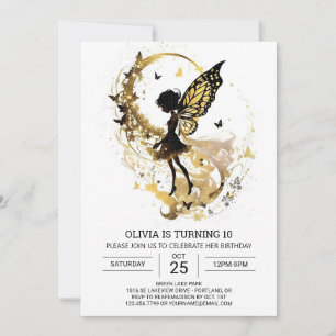 Cottage Princess Fairy Birthday Charm Einladung