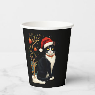 Cottagecore Anzugkatze Lustiges Weihnachts-Ästheti Pappbecher