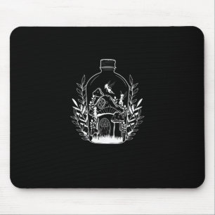 Cottagecore-Ästhetik-Flaschenpilzhaus-Fee Mousepad