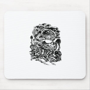 Cottagecore-Ästhetik-Frosch-Pilz-Goblincore-Kunst Mousepad