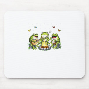 Cottagecore-Ästhetik Frösche Camping Wald Goblinc Mousepad