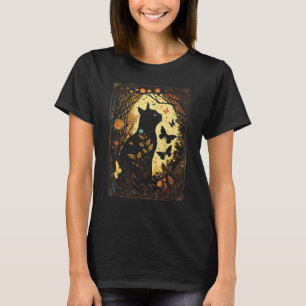 Cottagecore-Ästhetik-Katze Blumen Und Schmetterlin T-Shirt