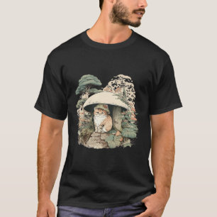 CottageCore Ästhetik Katze mit Pilzhut T-Shirt