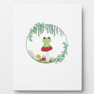 Cottagecore Ästhetik Kawaii Frosch Goblincore Süß  Fotoplatte