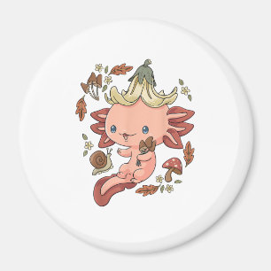 Cottagecore Axolotl Ästhetik Pilze Niedlich Goblin Magnet
