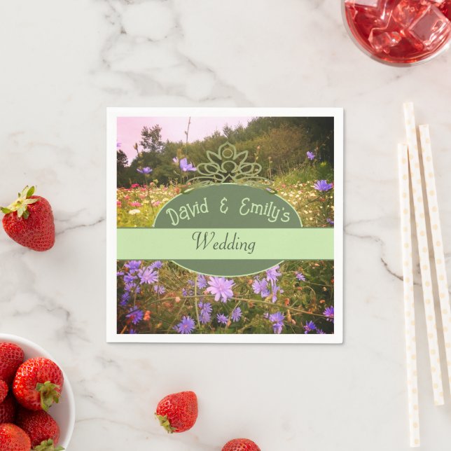 CottageCore Blume Meadow Wedding Serviette (Beispiel)