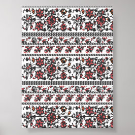 Cottagecore-Botanik-Blumenmuster Poster