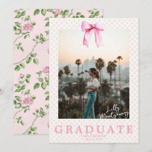 Cottagecore Coquette Faire-part de graduation phot