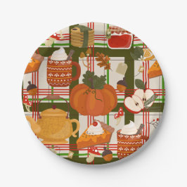 Cottagecore-Dankfest gemütlich Hygge Pilztee Pappteller