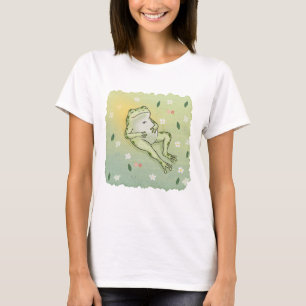 Cottagecore-entspannte Frosch-Illustration T-Shirt
