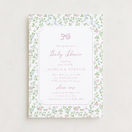 Cottagecore Floral Baby Shower Invitation Einladung