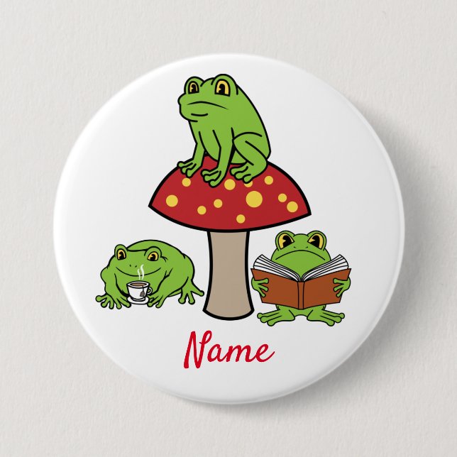 Cottagecore Frogs Thunder_Cove Button (Vorderseite)