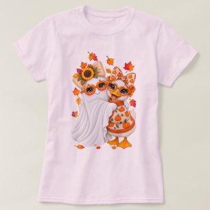 Cottagecore-Gans-Geist-Sonnenblumen-Schleife Herbs T-Shirt