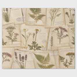 Cottagecore Herbarium Wrap Geschenkpapier