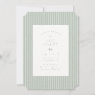 Cottagecore-Herringbone-Staub-Sage-Baby-Shower-Ein Einladung