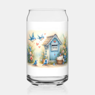 Cottagecore Liebesbriefe Blaue Postbox Dosenglas