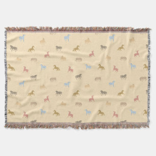 Cottagecore-Pastell-Western-Wildpferde Decke