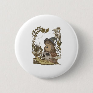 Cottagecore Pilz Botanical Hexenfrosch Goblinc Button