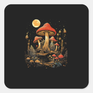 Cottagecore Pilz Cottagecore Ästhetik Goblinc Quadratischer Aufkleber