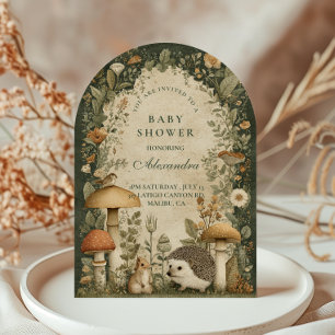 Cottagecore-Pilz-Wald-Baby-Party Einladung