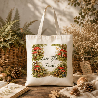 Cottagecore-Pilztasche | Waldflora Tragetasche