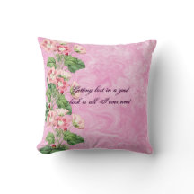 CottageCore Pink Blume Custom Throw Kissen