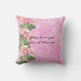 CottageCore Pink Blume Custom Throw Kissen