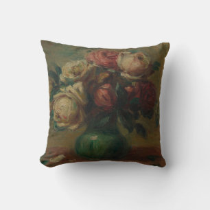 Cottagecore Renoir Blumen Altrosa Kunst Kissen