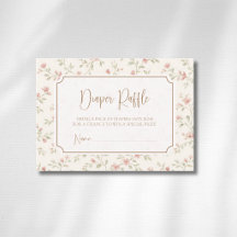 Cottagecore Salbei-Rosa Blumen Gold-Windel-Raffle