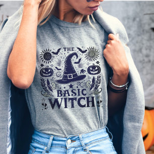 Cottagecore Schwarz-weiß Hexenhutenfrauen T-Shirt