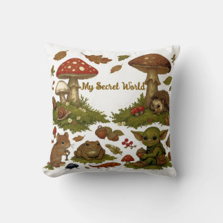 Cottagecore Secret World Throw Pillow Kissen